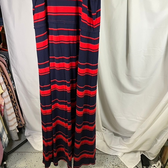 Gap Maxi Dress XXL Womens Striped Sleeveless Casual Red Blue Knit‎ New - Picture 9 of 13